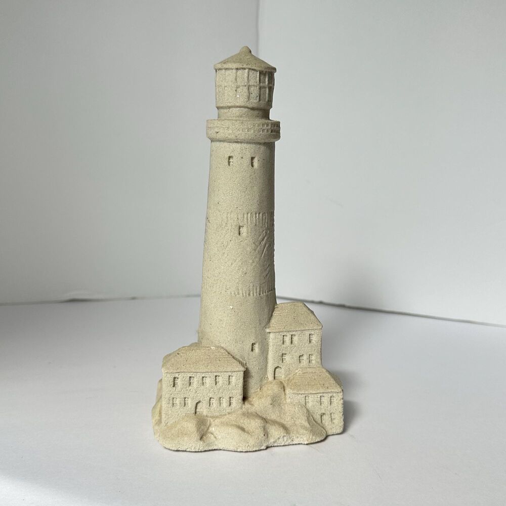 Vintage Mr Sandman Lighthouse Sand Sculpture 1994 Canada Beach Nautical Decor